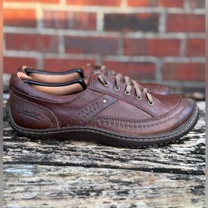Earth Shoe Integrate 2.0 Men’s Size 8.5 Brown Leather Comfort Lace-Up Shoes F1